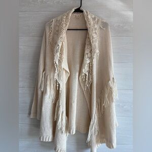 Double Zero Ivory Knit Women's Poncho